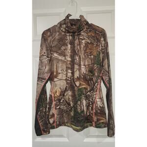 UNDER ARMOUR Women’s Coldgear Scent Control Real Tree Compression Shirt Fitted L